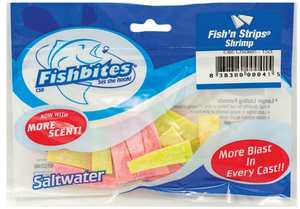 Fish Bites Soft Baits Tough All Purpose Saltwater Bait: Fish N Strips Shrimp Electric Chicken