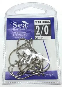 Beak Style Fishing Hooks: Nickle Beak Hook 2/0 Pkt 14