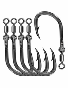 Commercial Quality Game Fishing Hooks Built For Strength: Bluewing Big Game Live Bait Hook ( 5pcs)