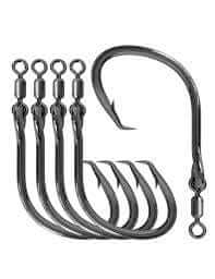 Commercial Quality Game Fishing Hooks Built For Strength: Bluefin Big Game Offset Hook (5 pcs)