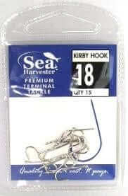 Kirby Style Sea Hooks Ringed Tinned Bulk 100pcs: Kirby Sprat Hook Size 18