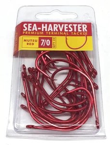 Mutsu Fishing Hooks Strength Precision: Mutsu Red Hook 7/0 Bulk 22