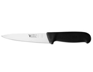 Butcher And Fishing Knives Wholesale Quality: Victory Chefs Utility Knife 15cm Black ProGrip Handle Versatile Kitchen Tool For Everyday Cooking NZ Made