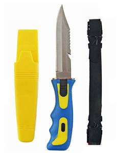 Butcher And Fishing Knives Wholesale Quality: Anglers Mate Diving Knife with Sheath Stainless Steel Blade Serrated Edge for Divers and Underwater Tasks