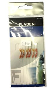Fladen Sabiki Orange Size 6 Hook Bait Rig With Six Sharp Hooks For Live Bait Pie&hellip;