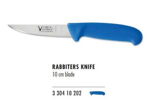 Progrip Blue Butchers Knife Ultimate Precision Comfort: Victory Knives Rabbiters Knife 10cm Blade With Blue Progrip Handle Compact Reliable Outdoor Tool For Campers And Anglers