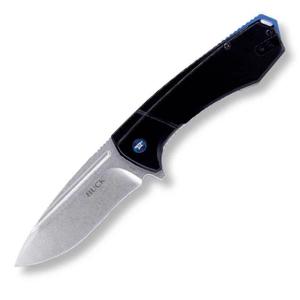 Buck Fixed Blade Hunting Knives: Buck 713 Ruckus Blue Folding Knife Rugged Frame Lock EDC for Outdoorsmen Hunters 3.5in D2 Blade