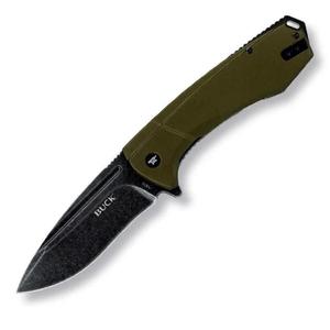 Buck Fixed Blade Hunting Knives: Buck 713 Ruckus Green Frame Lock Knife For EDC Outdoor Enthusiasts Rugged Reliable