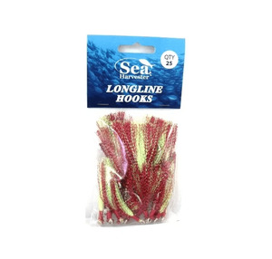 Beach And Boat Longlines Complete Range Accessories: Longline Flies 25 Chartreuse Red 18R Ultra Sharp Hooks For Serious Longline Anglers Sea Harvester