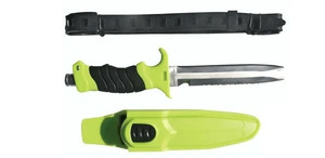 Nz Made Diving Knives Sheath Mounting Options: Sea Harvester Paua Dive Knife With Sheath For Ocean Divers Hi Vis Tip Rugged Ergonomic Grip