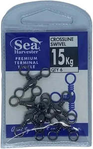 Sea Harvester Cross Line Swivel 15kg Strong Durable Smooth Rotation Reduces Line&hellip;