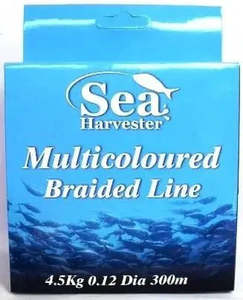 Durable Monofilament Nylon Line Fishing Applications: Sea Harvester Rainbow Braided Line 300m For Anglers High Visibility Low Stretch Abrasion Resistant