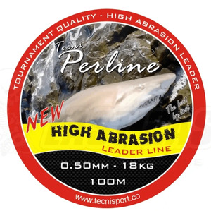 Nylon Mono Trace Line: Tecni-Sport Tecni-Perline High Abrasion Green Leader Line 0.50mm 18kg for Saltwater Anglers