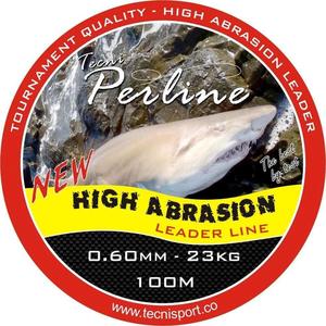 Tecni-Perline High Abrasion Green Trace 23kg Leader Line 100m for Offshore Angling