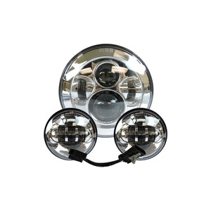Lighting: Harley Davidson - 7" Touring LED Headlight with x2 4-1/2 Axillary Lights