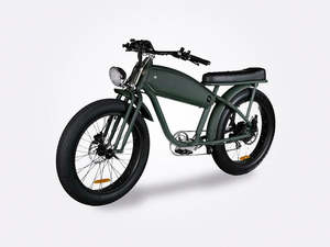 Vallkree Electric Bikes: VALLKREE - "The Moon Dog" 500W Twin Bench Seat - Planet Green