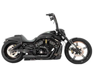 TRASK Assault 2-into-1 Exhaust – Black. Fits V-Rod 2007-2017
