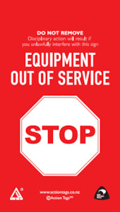 Site Tags: Equipment Out of Service Warning Tags (Pack of 20)