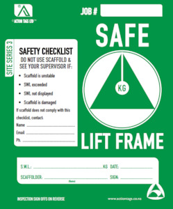 Site Cards: Safe Lift Frame (Pack of 25)