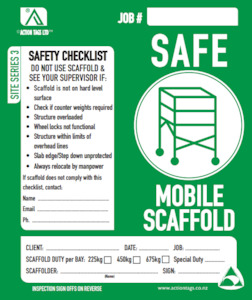Site Cards: Safe Mobile Scaffold (Pack of 25)