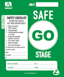 Site Cards: Go Safe Stage (Pack of 25)