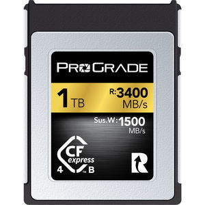 Sd Cards: Prograde Digital CFEXPRESS 4.0 Type B Gold 1TB R3400MB/S W1500MB/S