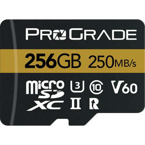 Micro Sd Cards: Prograde Digital Micro SDXC Gold UHS-II 256GB R250MB/S W130MB/S V60