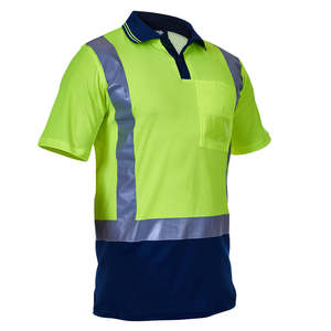 Hi Vis Clothing: Caution Hi Vis Taped Cotton-Backed Polo