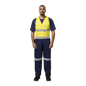 Hard Yakka Easy Action Hi Vis Cotton Bib Overall