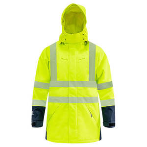 Hi Vis Jackets: Bison Extreme Taped Rain Jacket, Yellow/Navy