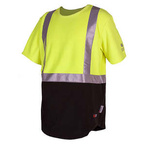 Hi Vis Singlets T Shirts: Stoney Creek Performance Plus Bush Tee, Yellow/Black