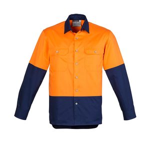 Hi Vis Workshirts: Syzmik Hi Vis Spliced Industrial Long Sleeve Shirt