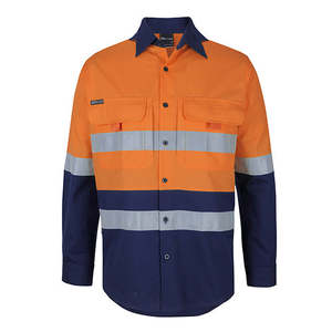 Hi Vis Workshirts: JB’s Hi Vis Taped L/S Ripstop Work Shirt