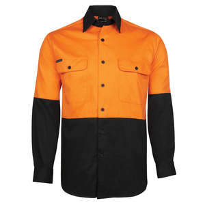 Hi Vis Workshirts: JB's Hi Vis Cotton L/S 150gsm Work Shirt