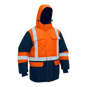 Bisley Hi Vis Taped Hooded Freezer Jacket