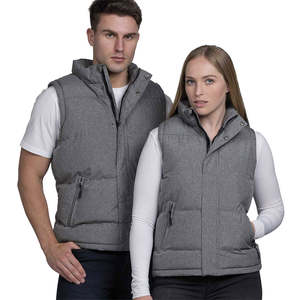 Basin Puffa Hooded Vest, Grey
