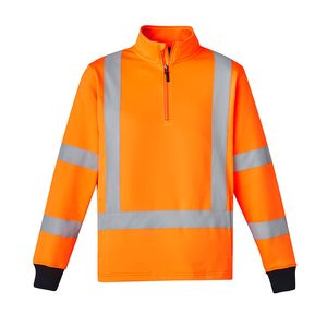 Hi Vis Sweatshirts Fleeces: Syzmik Hi Vis X-Back Rail Jumper, Orange