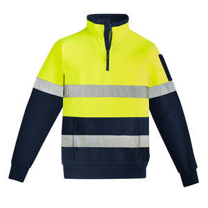 Syzmik Hi Vis 1/4 Zip Taped Fleece Pullover Jumper