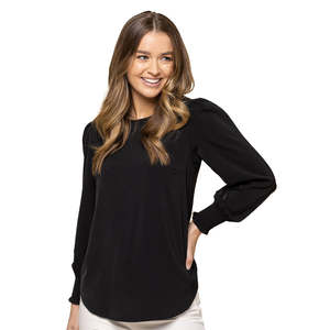 Womens Singlets T Shirts: Freya Shirred Cuff Soft Top