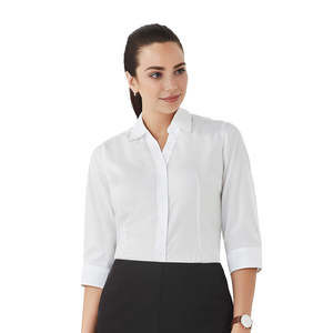 Womens Work Shirts: Biz Womens Hudson 3/4 Sleeve Shirt
