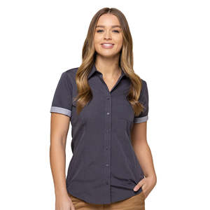 Womens Work Shirts: Smith End on End Short Sleeve Shirt