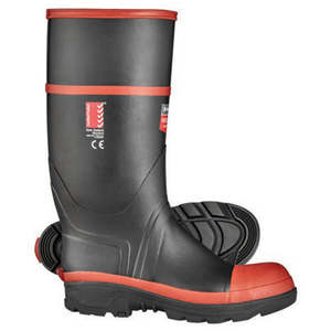 Work Safety Gumboots: Red Band Knee High Safety Gumboots