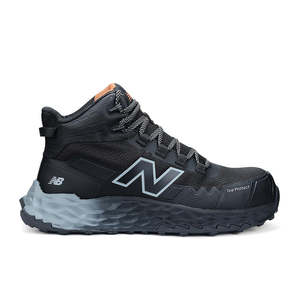 Safety Work Boots: New Balance Womens Fresh Foam Cremorne Mid Safety Boot, Black/Grey