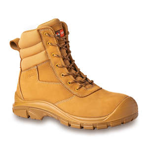 Zip Side Safety Boots: Apex Waihi Zip Safety Boot, Wheat