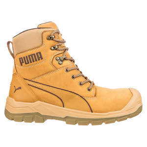 Electrical Hazard Boots: Puma Conquest Zip, Waterproof Safety Boots, Wheat