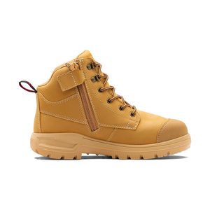 Work Boots Safety Boots: John Bull Rook Waterproof Zip Sided Safety Boot, Wheat