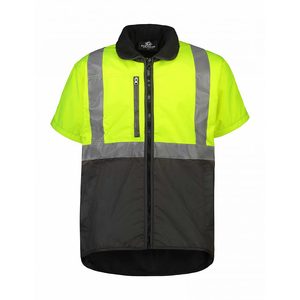 Hokonui Short Sleeved Hi Vis Day/Night Oilskin Vest