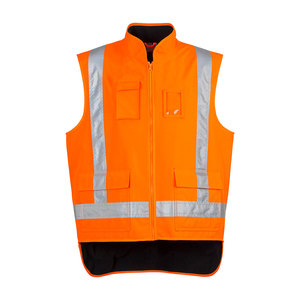 Clothing: Syzmik TTMC-W23 Orange Fleece Lined Vest