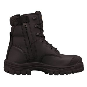 Work Boots Safety Boots: Oliver 45-645Z 150mm Zip Sided Safety Boot, Black
