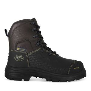 Oliver 64-490Z Caustic Zip Sided Safety Boot, Brown